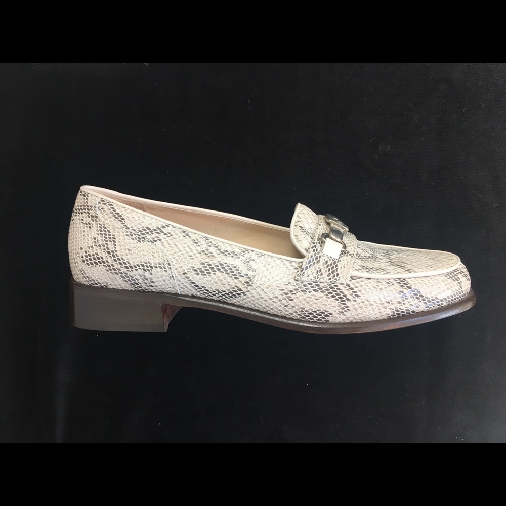 Joan & David Real Snakeskin Loafers w/Silver - NWT - Picture 2 of 7